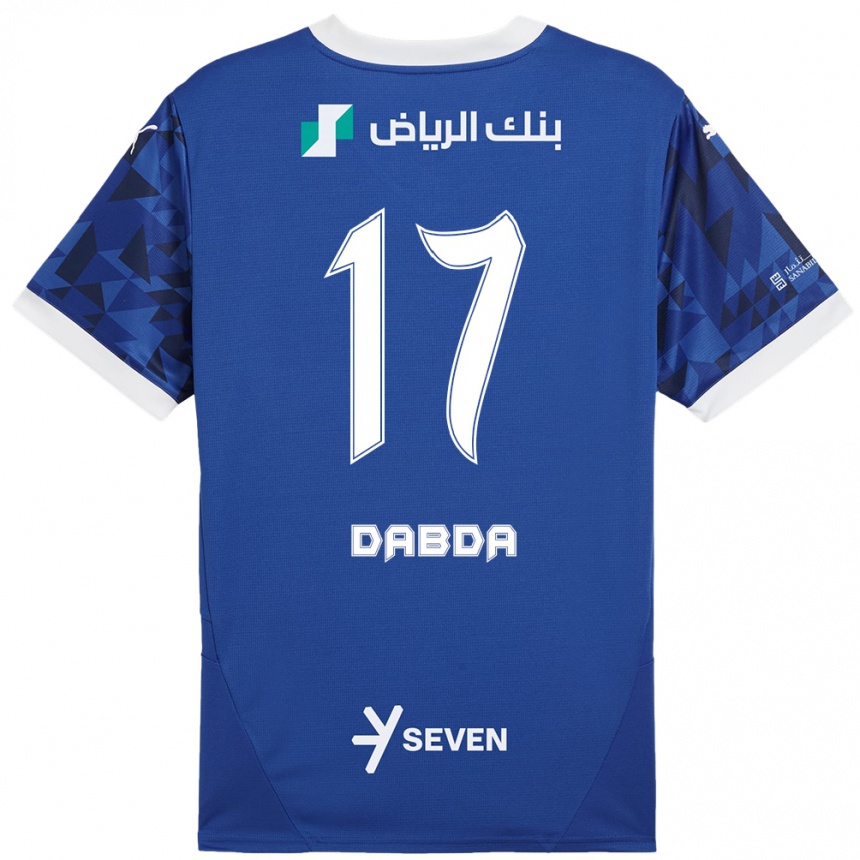 Niño Fútbol Camiseta Claudia Dabda #17 Azul Oscuro Blanco 1ª Equipación 2024/25