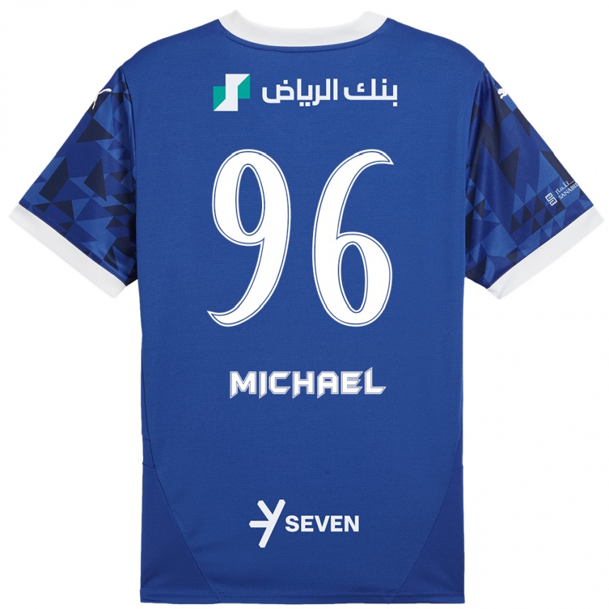 Niño Fútbol Camiseta Michael #96 Azul Oscuro Blanco 1ª Equipación 2024/25