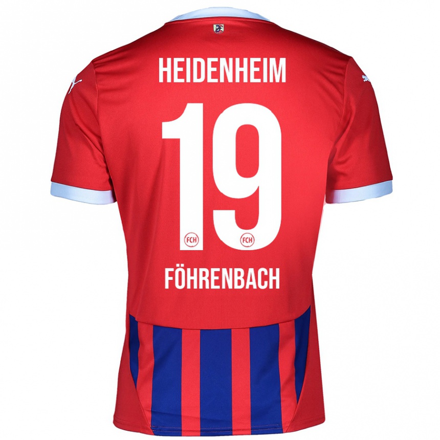 Niño Fútbol Camiseta Jonas Föhrenbach #19 Rojo Azul 1ª Equipación 2024/25