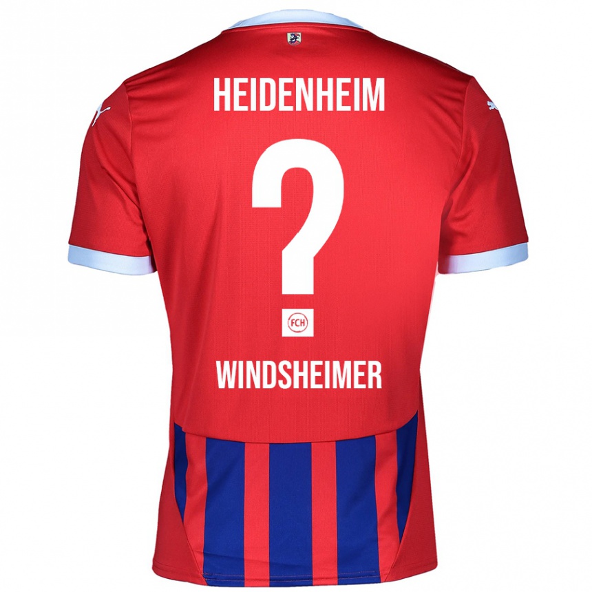 Niño Fútbol Camiseta Tim Windsheimer #0 Rojo Azul 1ª Equipación 2024/25