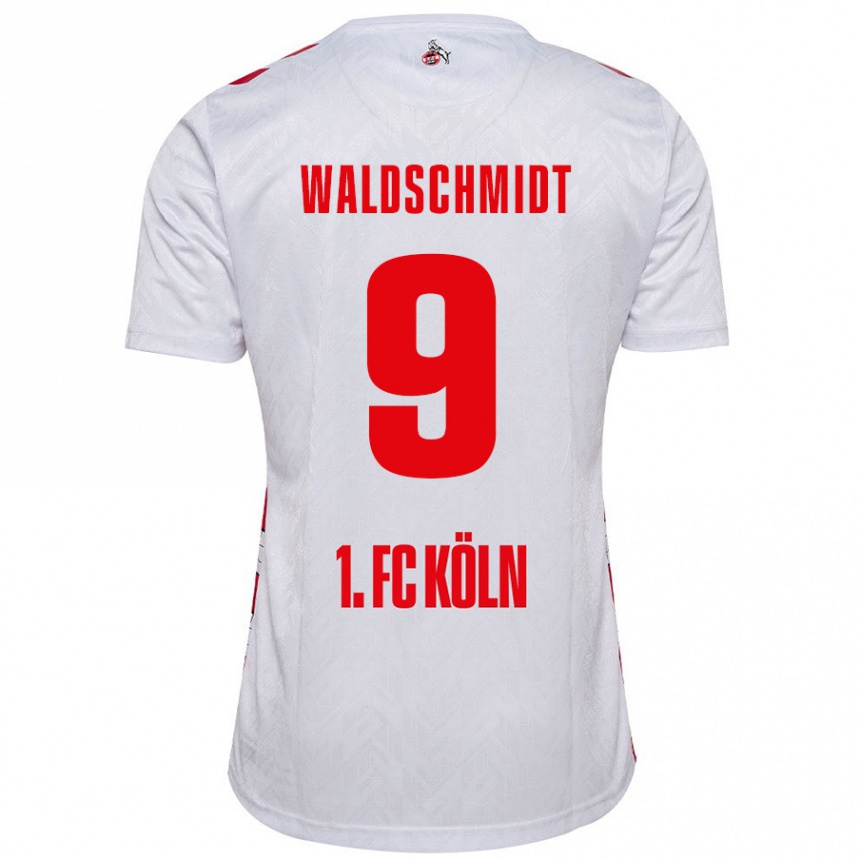 Niño Fútbol Camiseta Luca Waldschmidt #9 Blanco Rojo 1ª Equipación 2024/25