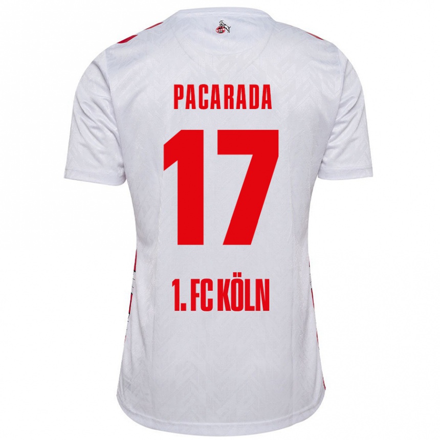 Niño Fútbol Camiseta Leart Paçarada #17 Blanco Rojo 1ª Equipación 2024/25