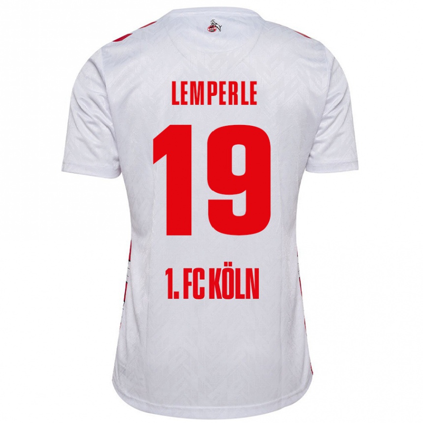 Niño Fútbol Camiseta Tim Lemperle #19 Blanco Rojo 1ª Equipación 2024/25