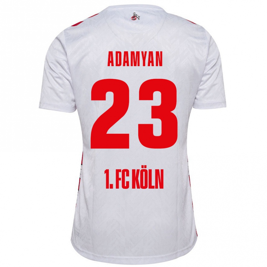 Niño Fútbol Camiseta Sargis Adamyan #23 Blanco Rojo 1ª Equipación 2024/25