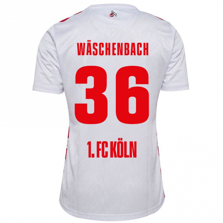 Niño Fútbol Camiseta Meiko Wäschenbach #36 Blanco Rojo 1ª Equipación 2024/25