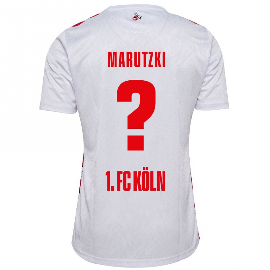 Niño Fútbol Camiseta Mikolaj Marutzki #0 Blanco Rojo 1ª Equipación 2024/25