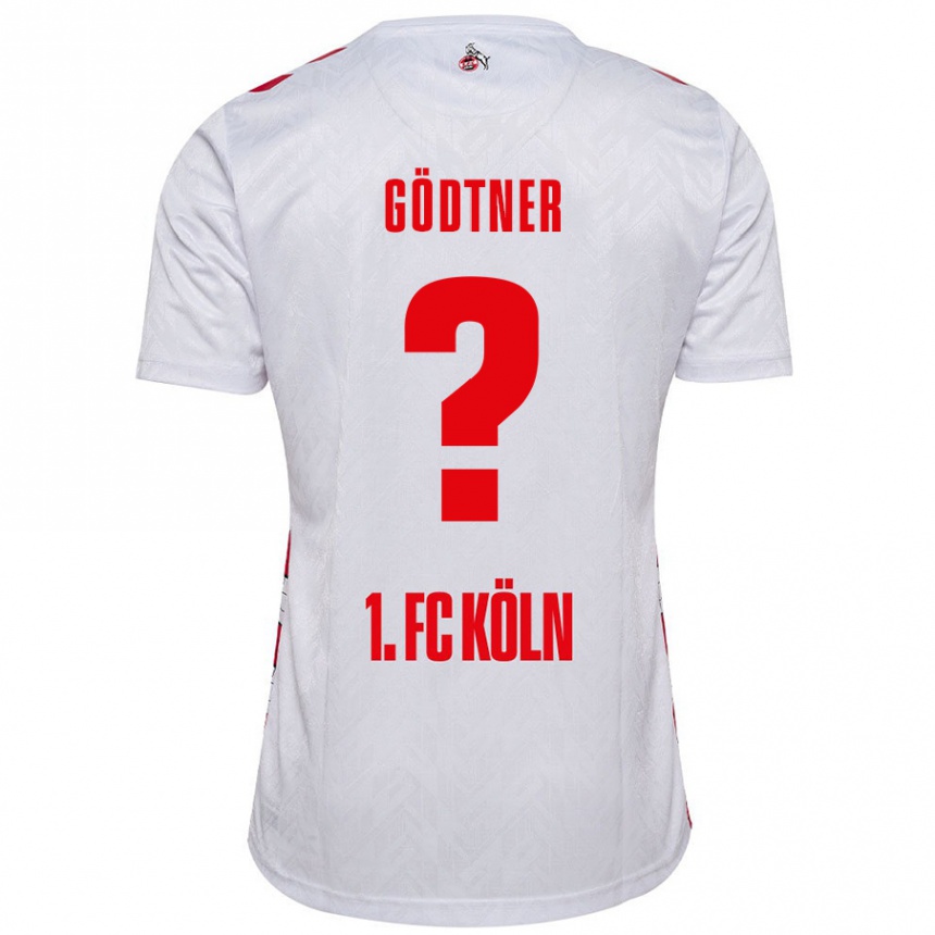 Niño Fútbol Camiseta Matteo Gödtner #0 Blanco Rojo 1ª Equipación 2024/25