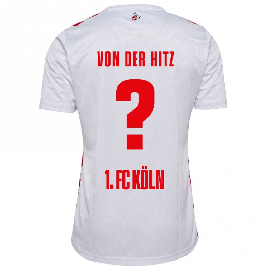 Niño Fútbol Camiseta Justin Von Der Hitz #0 Blanco Rojo 1ª Equipación 2024/25