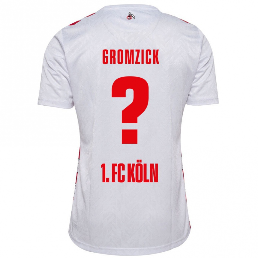 Niño Fútbol Camiseta Finn Gromzick #0 Blanco Rojo 1ª Equipación 2024/25