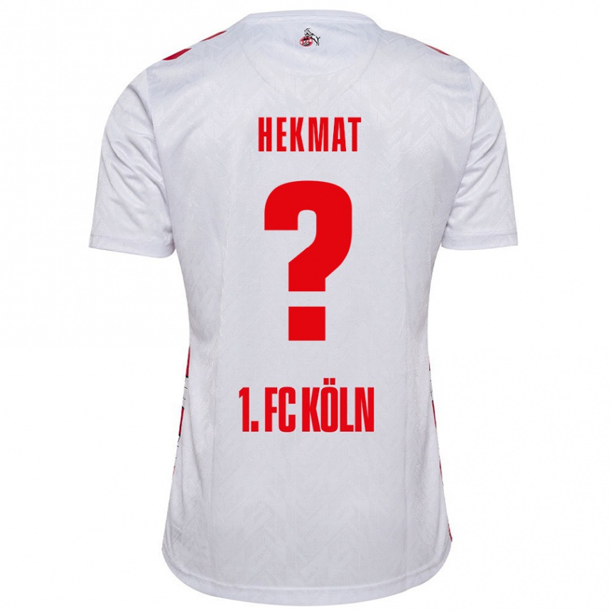 Niño Fútbol Camiseta Kian Hekmat #0 Blanco Rojo 1ª Equipación 2024/25