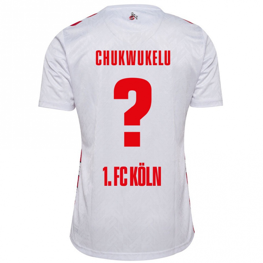 Niño Fútbol Camiseta Chinedu Chukwukelu #0 Blanco Rojo 1ª Equipación 2024/25