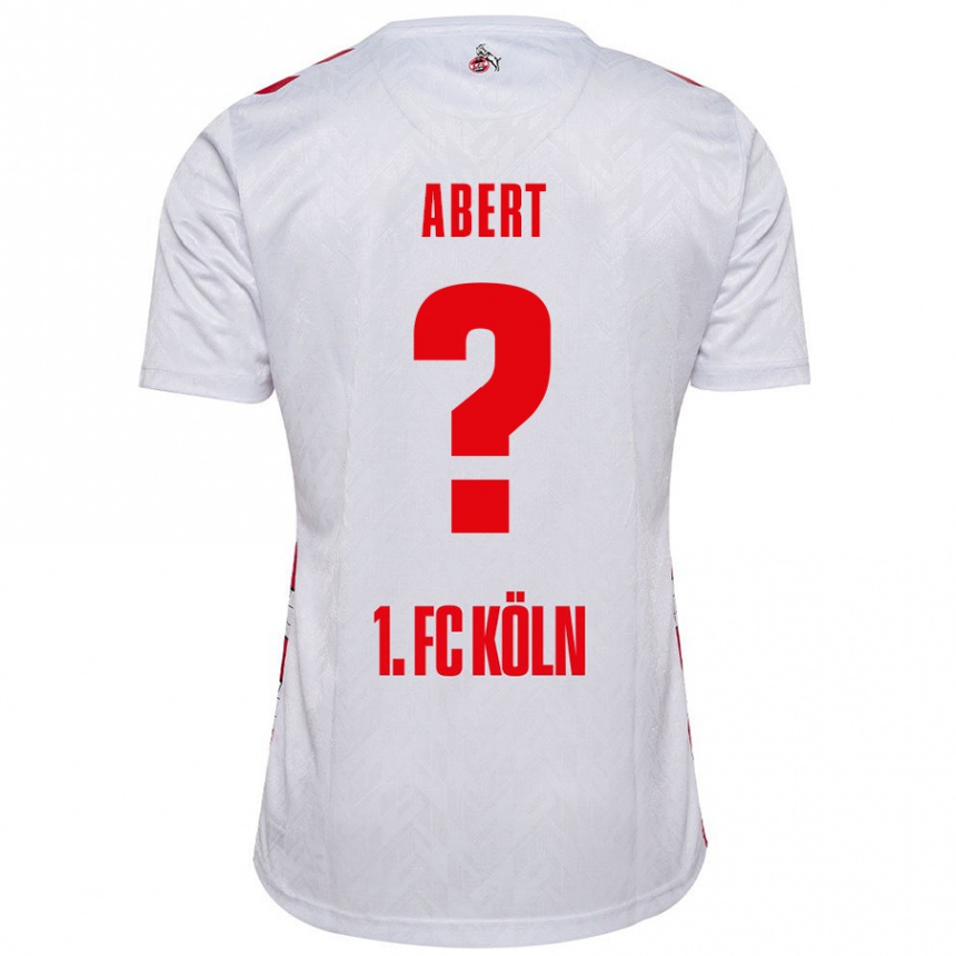 Niño Fútbol Camiseta Niklas Abert #0 Blanco Rojo 1ª Equipación 2024/25