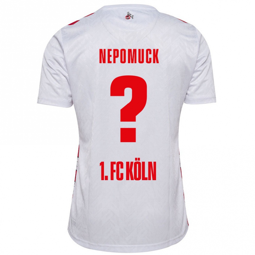 Niño Fútbol Camiseta Simon Nepomuck #0 Blanco Rojo 1ª Equipación 2024/25