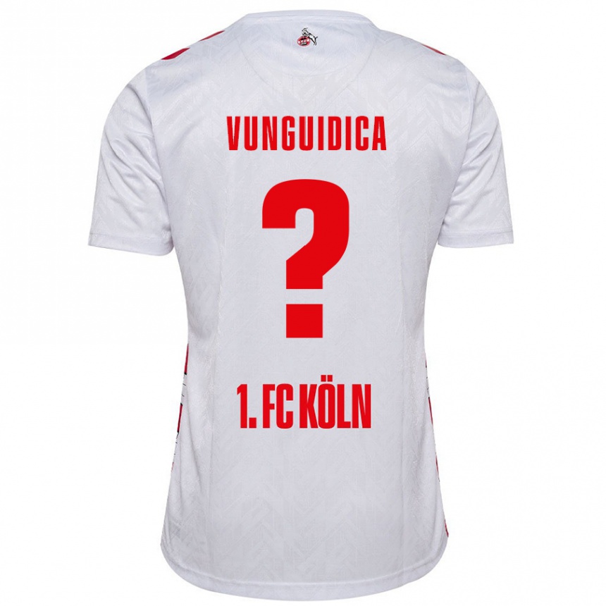 Niño Fútbol Camiseta Exaouse Vunguidica #0 Blanco Rojo 1ª Equipación 2024/25