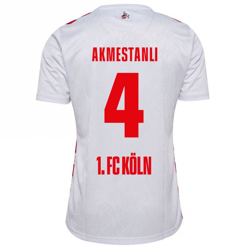 Niño Fútbol Camiseta Teoman Akmestanli #4 Blanco Rojo 1ª Equipación 2024/25