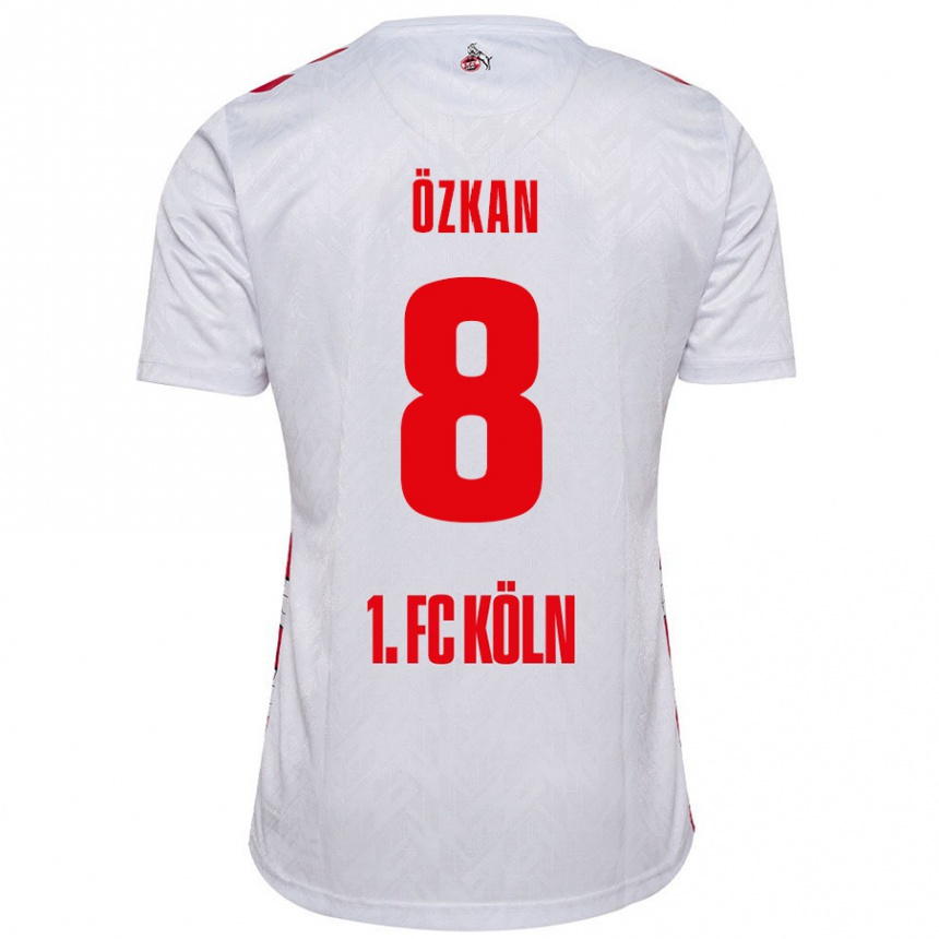 Niño Fútbol Camiseta Mikail Özkan #8 Blanco Rojo 1ª Equipación 2024/25