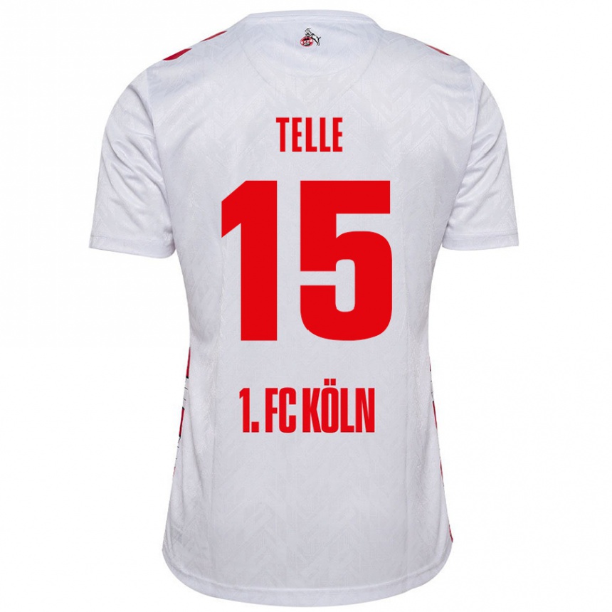 Niño Fútbol Camiseta Neo Telle #15 Blanco Rojo 1ª Equipación 2024/25