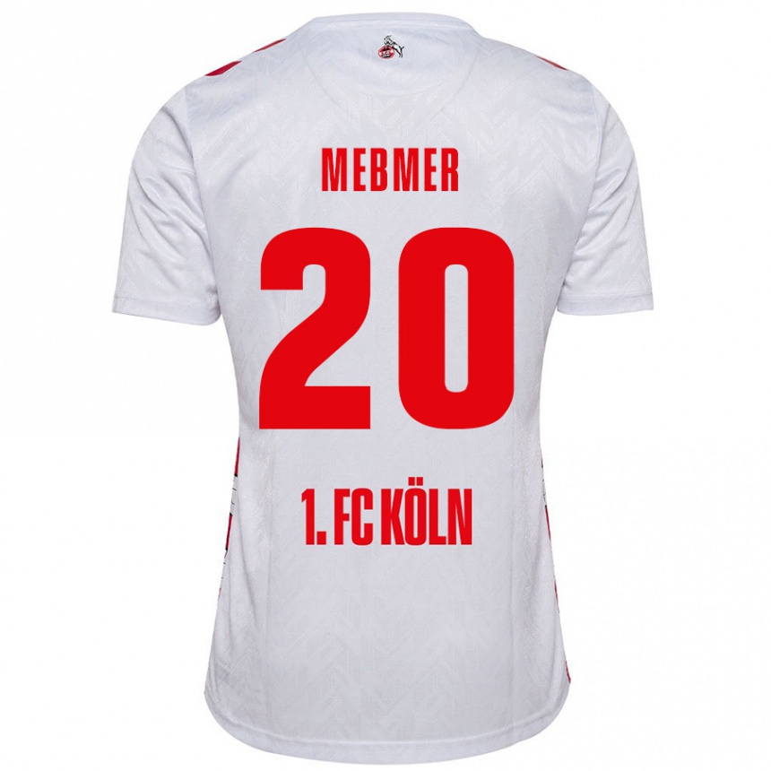 Niño Fútbol Camiseta Meike Meßmer #20 Blanco Rojo 1ª Equipación 2024/25