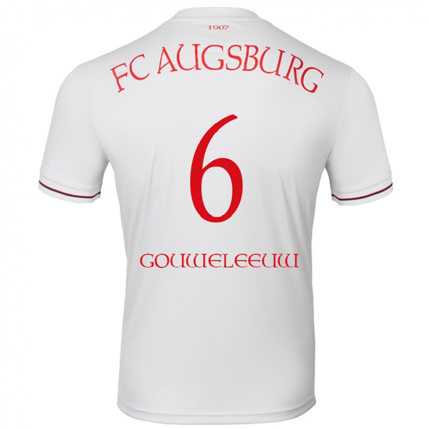 Niño Fútbol Camiseta Jeffrey Gouweleeuw #6 Blanco 1ª Equipación 2024/25