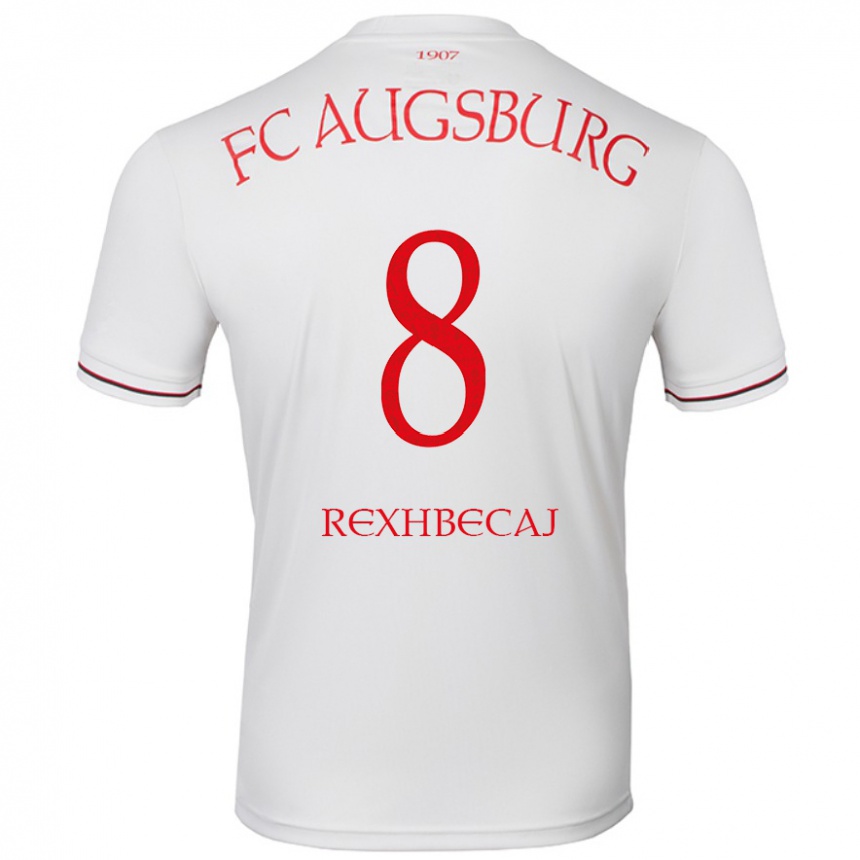 Niño Fútbol Camiseta Elvis Rexhbecaj #8 Blanco 1ª Equipación 2024/25