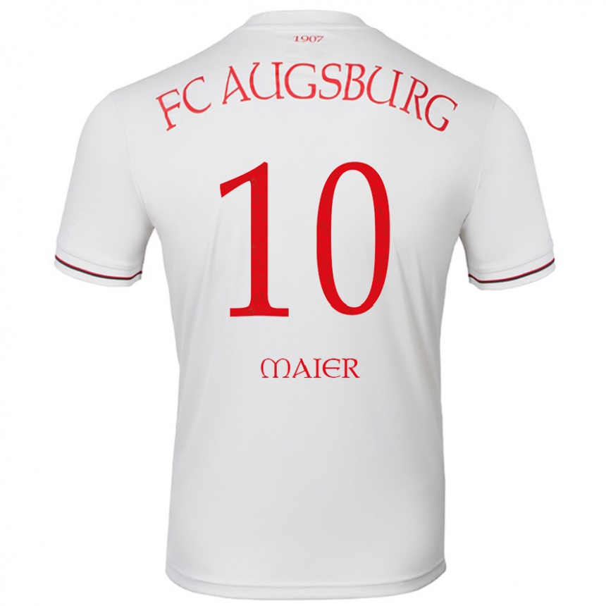 Niño Fútbol Camiseta Arne Maier #10 Blanco 1ª Equipación 2024/25