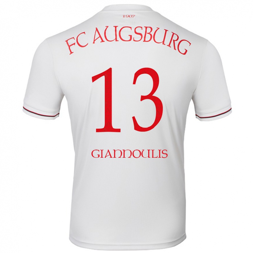 Niño Fútbol Camiseta Dimitrios Giannoulis #13 Blanco 1ª Equipación 2024/25