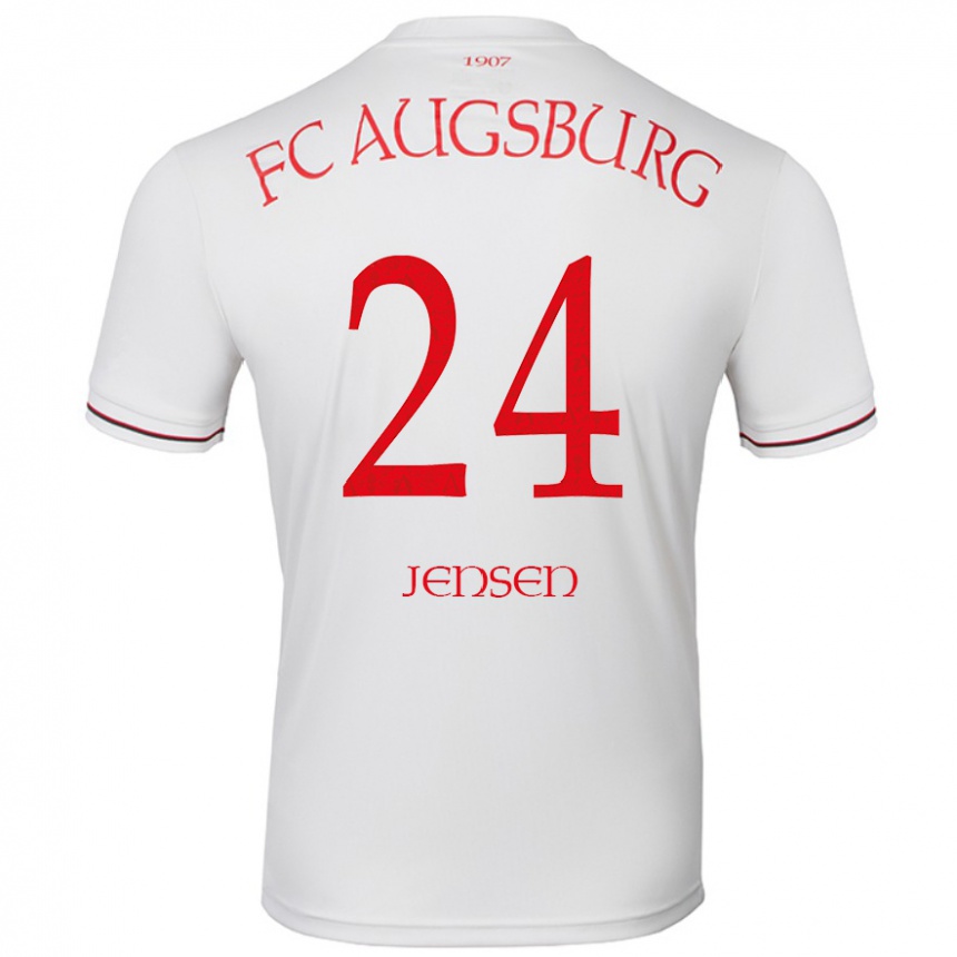 Niño Fútbol Camiseta Fredrik Jensen #24 Blanco 1ª Equipación 2024/25