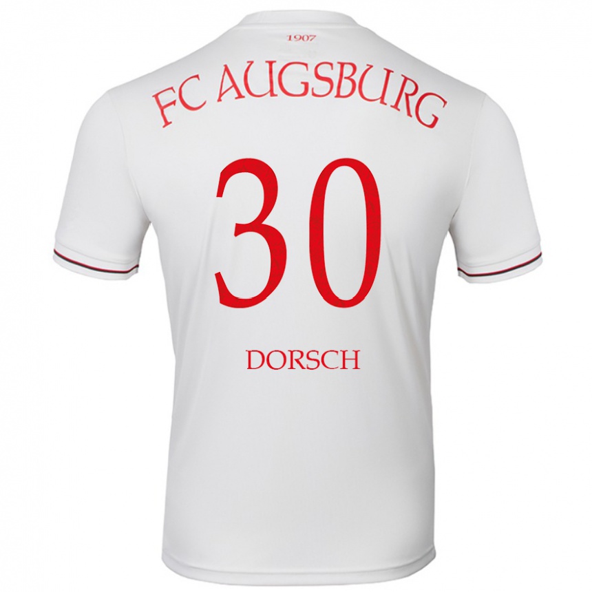 Niño Fútbol Camiseta Niklas Dorsch #30 Blanco 1ª Equipación 2024/25