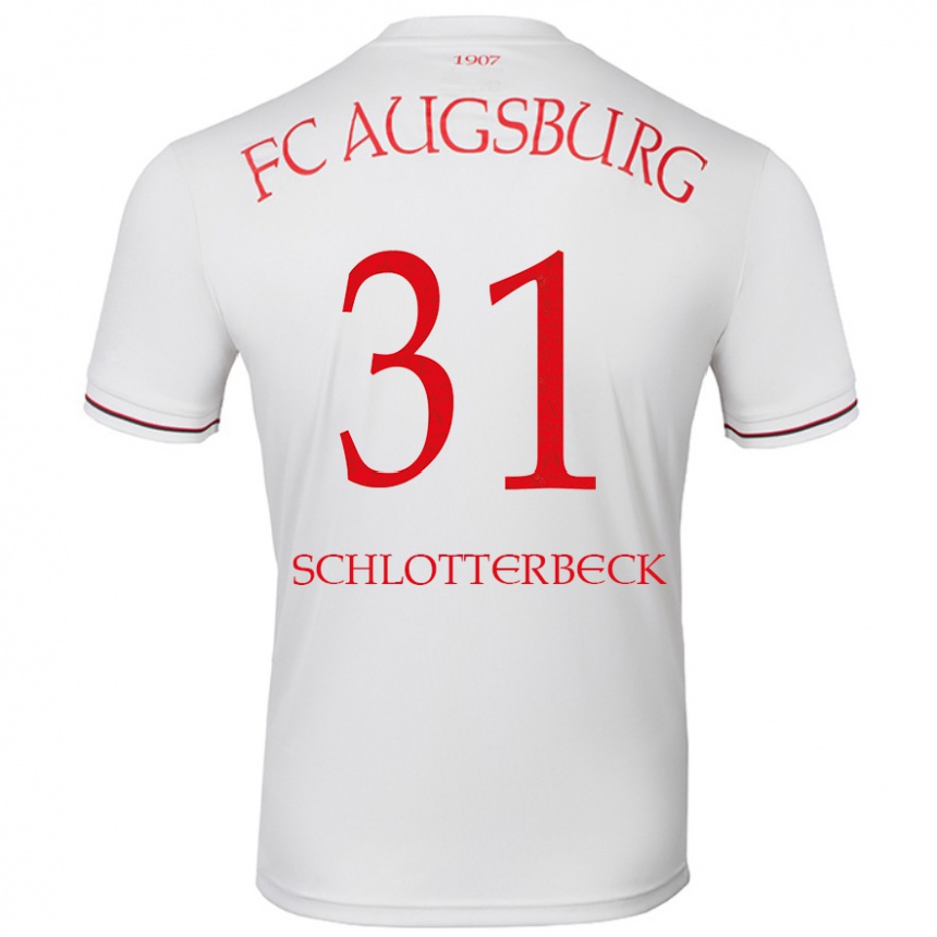 Niño Fútbol Camiseta Keven Schlotterbeck #31 Blanco 1ª Equipación 2024/25