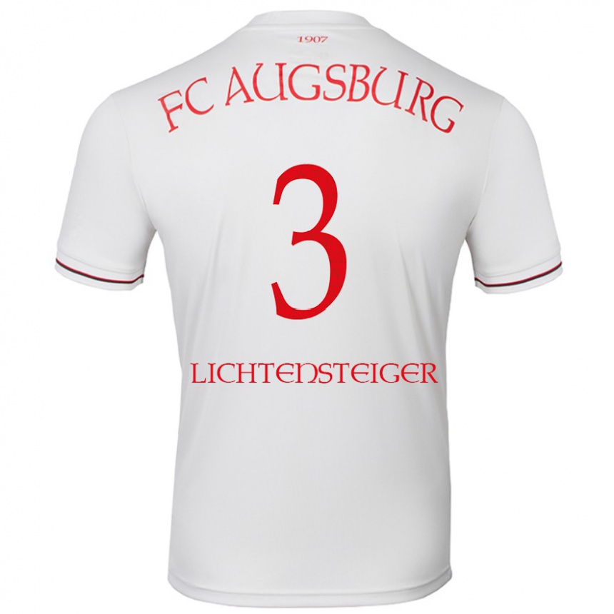 Niño Fútbol Camiseta David Lichtensteiger #3 Blanco 1ª Equipación 2024/25