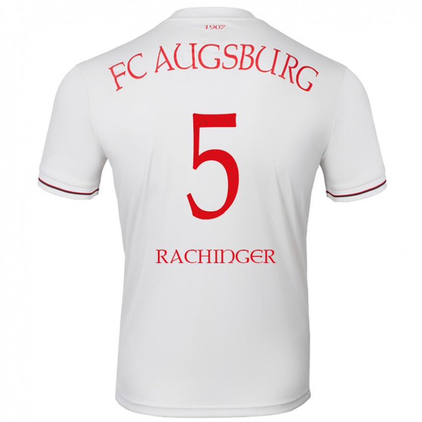 Niño Fútbol Camiseta Lorenz Rachinger #5 Blanco 1ª Equipación 2024/25