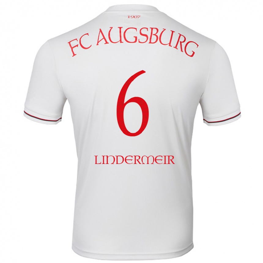 Niño Fútbol Camiseta Dominik Lindermeir #6 Blanco 1ª Equipación 2024/25