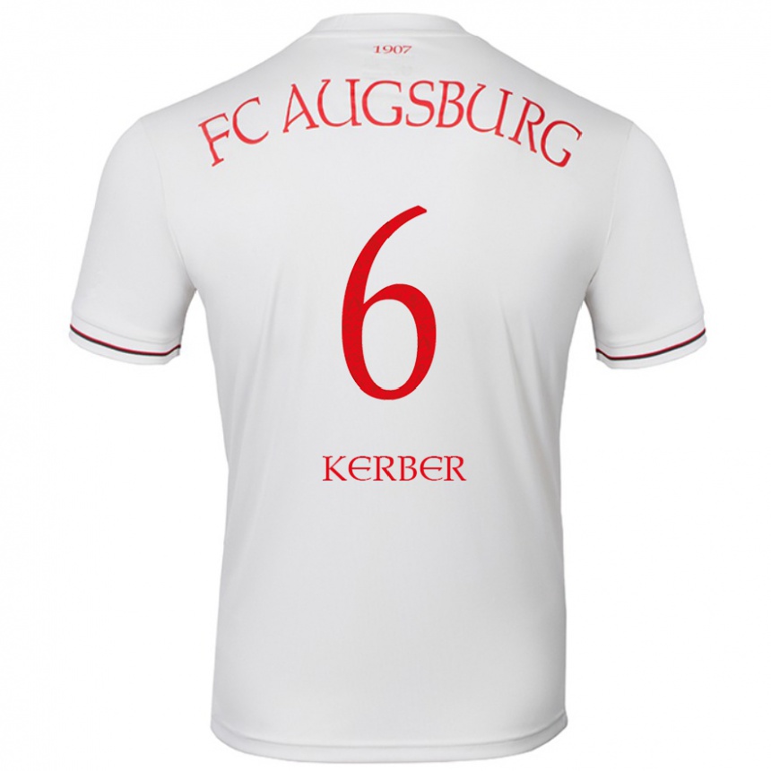 Niño Fútbol Camiseta Luca Kerber #6 Blanco 1ª Equipación 2024/25