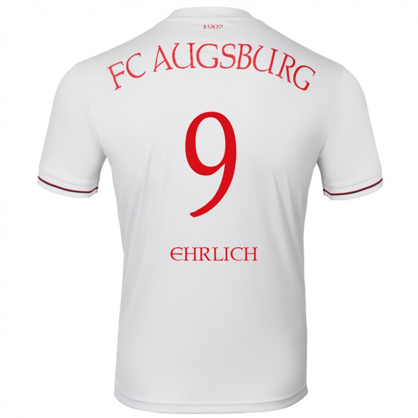 Niño Fútbol Camiseta Lucas Ehrlich #9 Blanco 1ª Equipación 2024/25