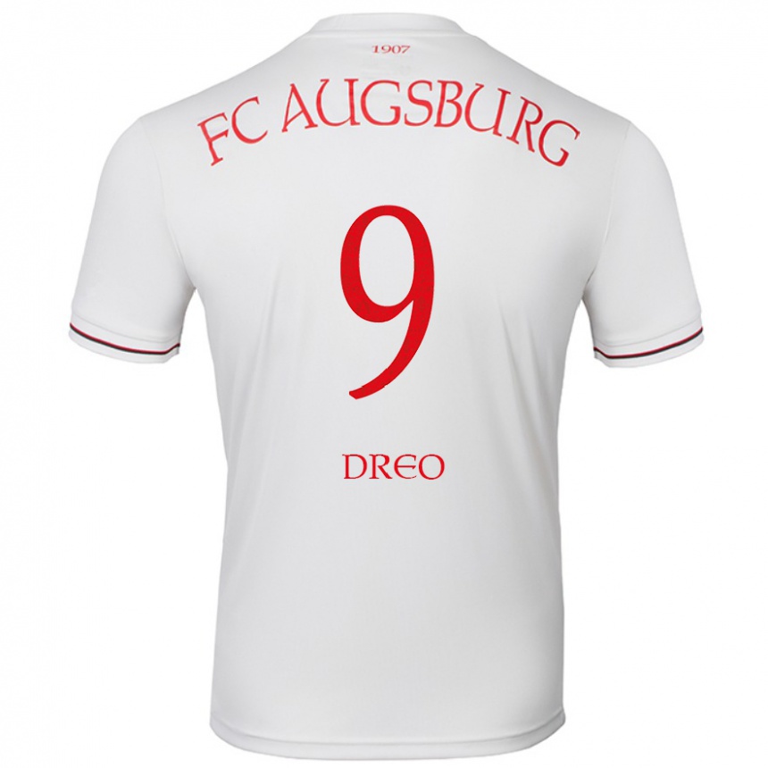 Niño Fútbol Camiseta David Dreo #9 Blanco 1ª Equipación 2024/25