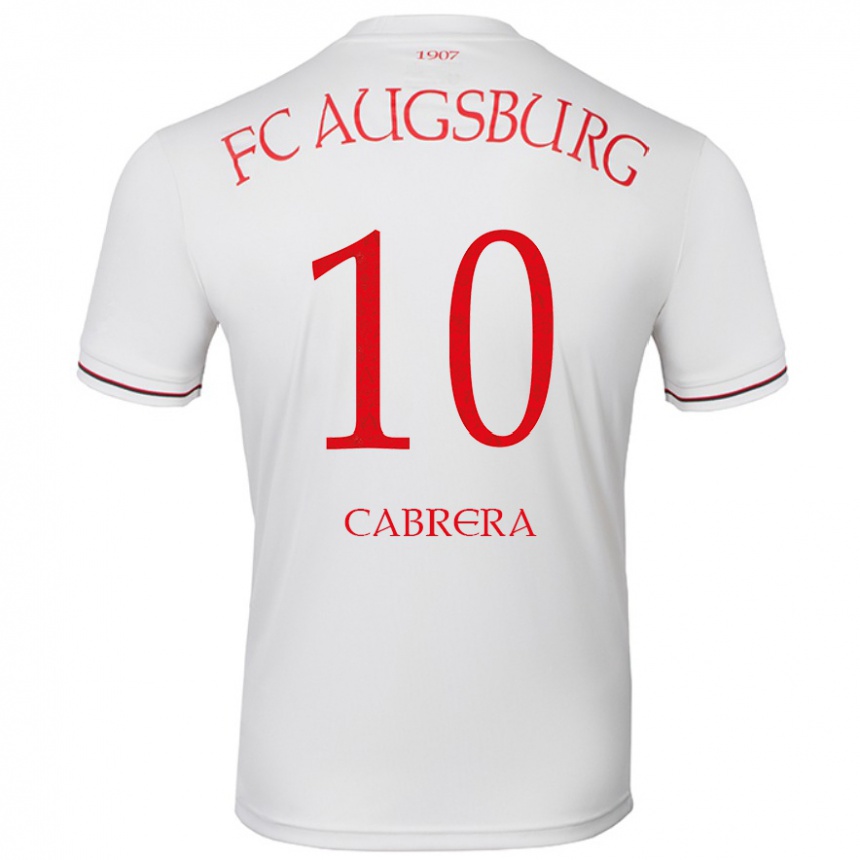 Niño Fútbol Camiseta Juan Cabrera #10 Blanco 1ª Equipación 2024/25