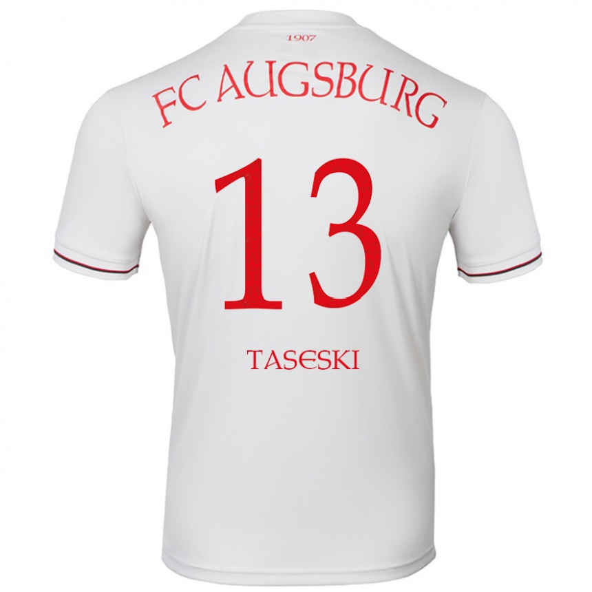 Niño Fútbol Camiseta Kristijan Taseski #13 Blanco 1ª Equipación 2024/25