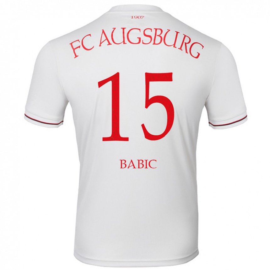 Niño Fútbol Camiseta David Babic #15 Blanco 1ª Equipación 2024/25