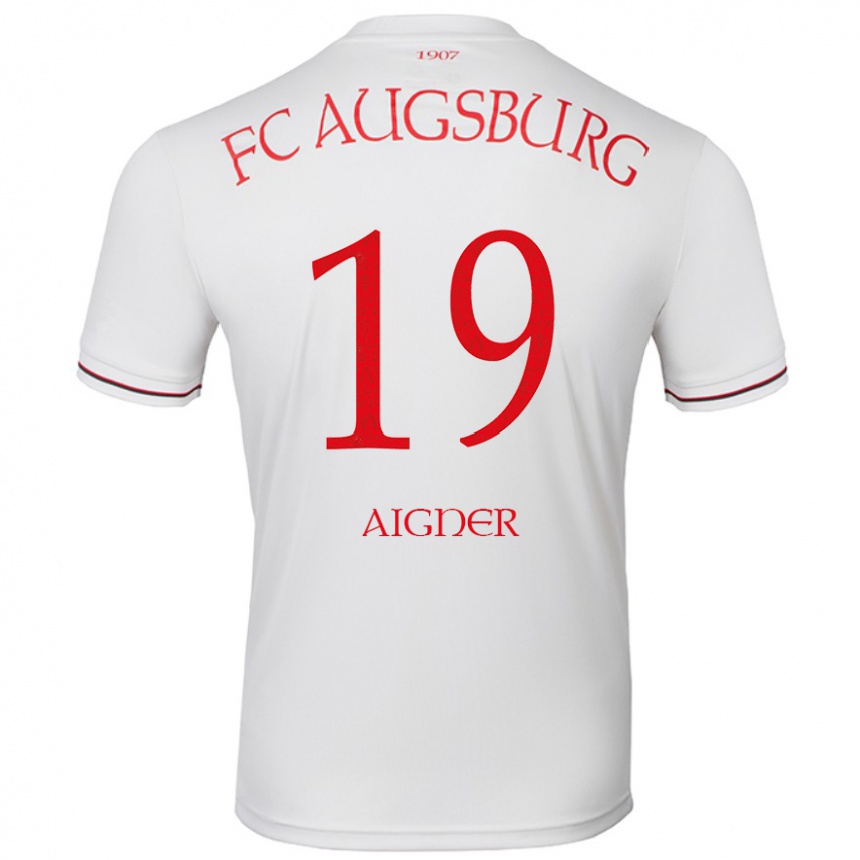 Niño Fútbol Camiseta Lukas Aigner #19 Blanco 1ª Equipación 2024/25