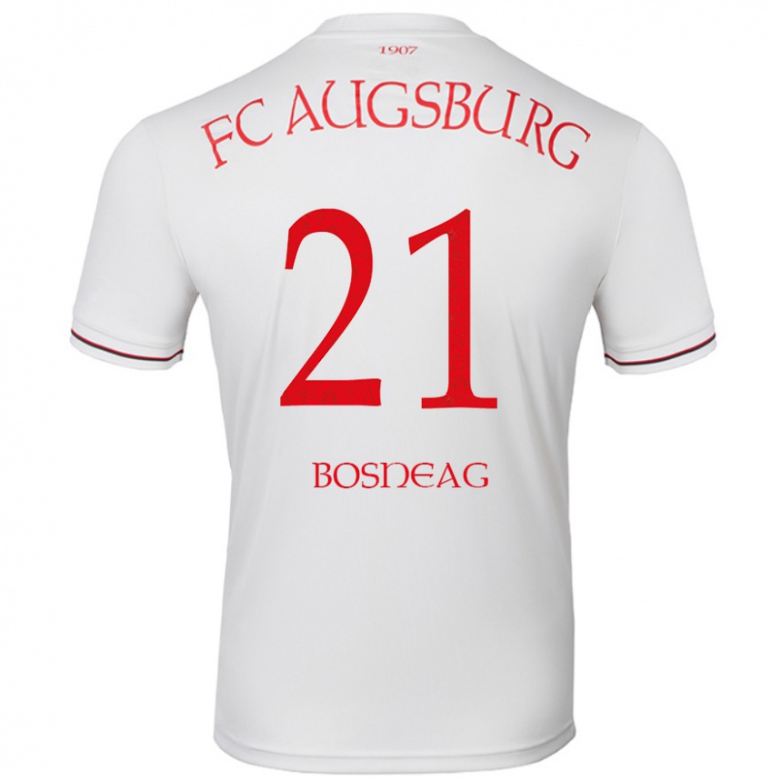 Niño Fútbol Camiseta Ioan Boșneag #21 Blanco 1ª Equipación 2024/25