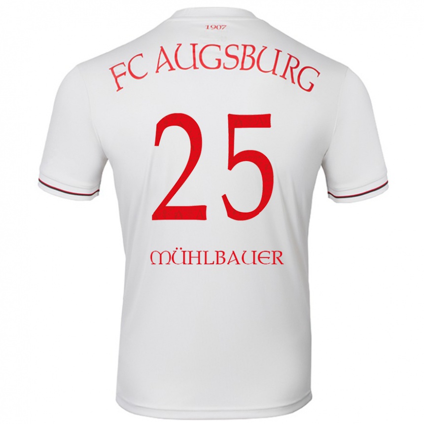 Niño Fútbol Camiseta Simon Mühlbauer #25 Blanco 1ª Equipación 2024/25