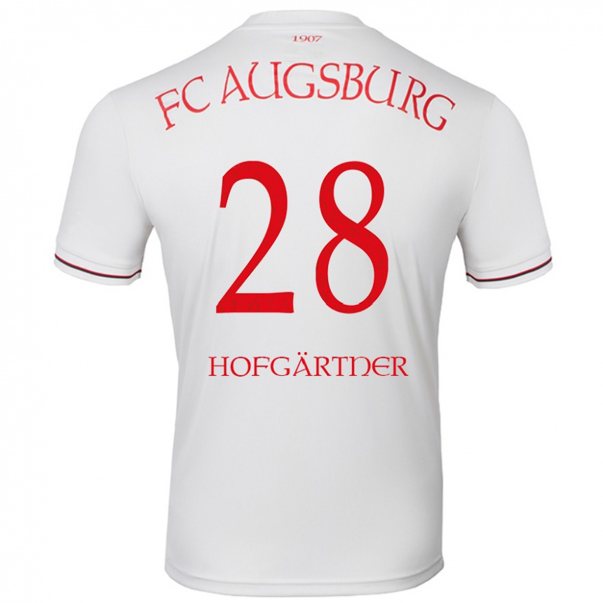 Niño Fútbol Camiseta Hendrik Hofgärtner #28 Blanco 1ª Equipación 2024/25