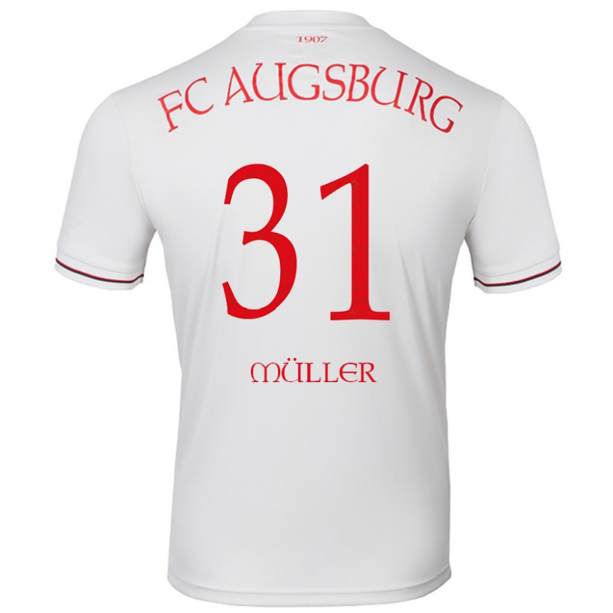 Niño Fútbol Camiseta Noah Müller #31 Blanco 1ª Equipación 2024/25