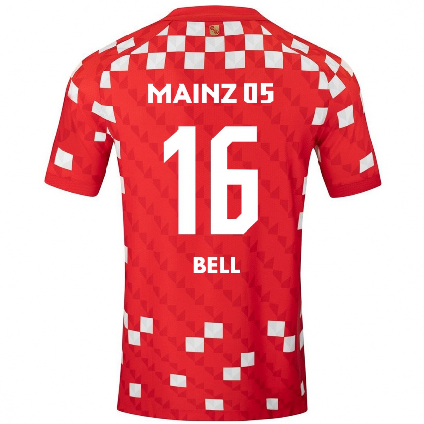 Niño Fútbol Camiseta Stefan Bell #16 Blanco Rojo 1ª Equipación 2024/25