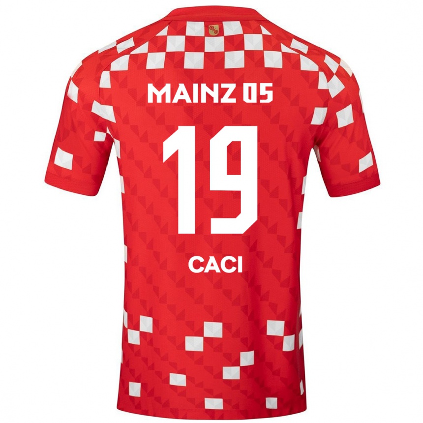 Niño Fútbol Camiseta Anthony Caci #19 Blanco Rojo 1ª Equipación 2024/25