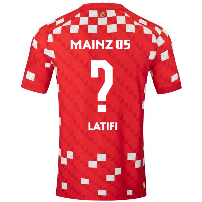 Niño Fútbol Camiseta Artan Latifi #0 Blanco Rojo 1ª Equipación 2024/25