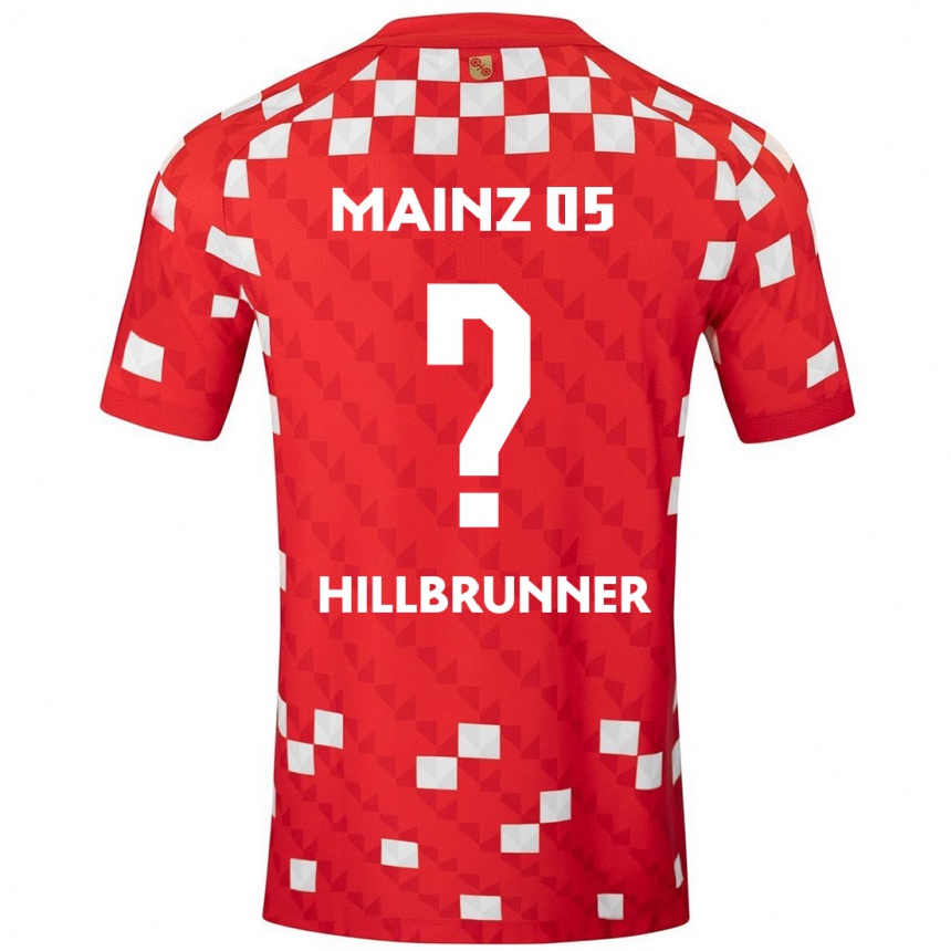 Niño Fútbol Camiseta Fynn Hillbrunner #0 Blanco Rojo 1ª Equipación 2024/25