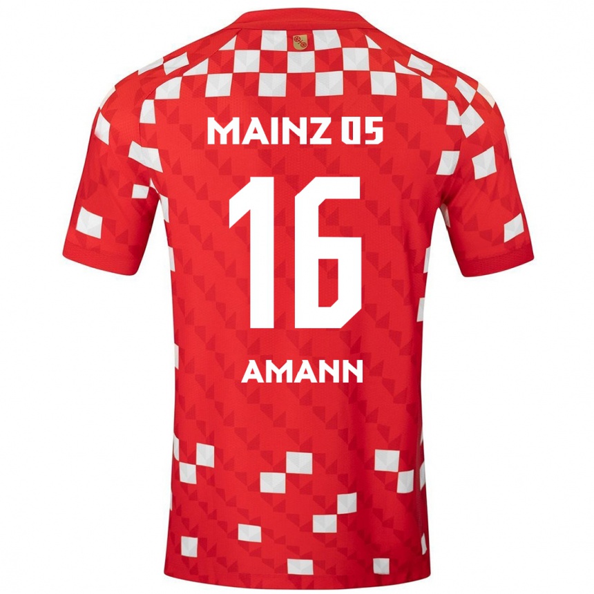 Niño Fútbol Camiseta Jason Amann #16 Blanco Rojo 1ª Equipación 2024/25