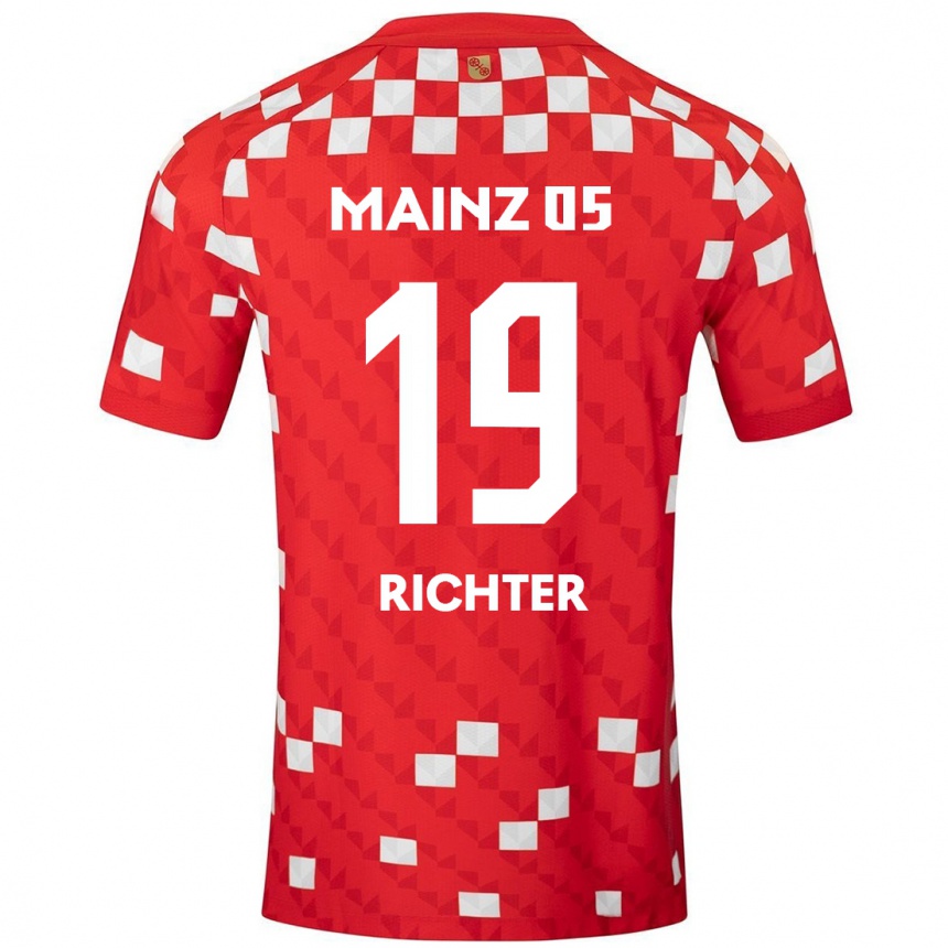 Niño Fútbol Camiseta Marc Richter #19 Blanco Rojo 1ª Equipación 2024/25