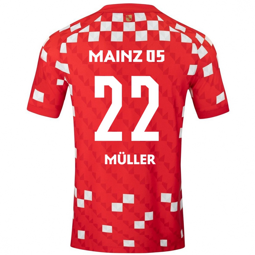 Niño Fútbol Camiseta Tim Müller #22 Blanco Rojo 1ª Equipación 2024/25